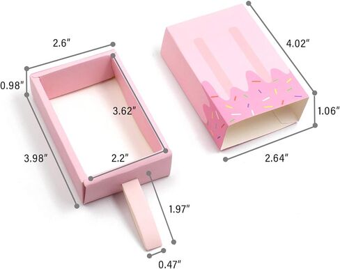 AUEAR, 12 Pack Gift Boxes Popsicle Shape Ice Cream Party Favor Box Mini Candy Folding Paper Box for Decorations in Kuwait