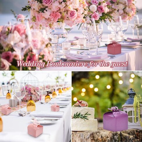 فنز مور صندوق هدايا ملون على شكل فراشة لحفلات الزفاف، صندوق حلوى لحفلات استقبال المولود الجديد، صندوق شوكولاتة لعيد الميلاد، هدية ملفوفة لتزيين الطاولة، 100 قطعة in Kuwait