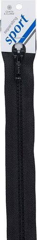 Coats & Clark Separating Molded Zipper, Black in Saudi Arabia