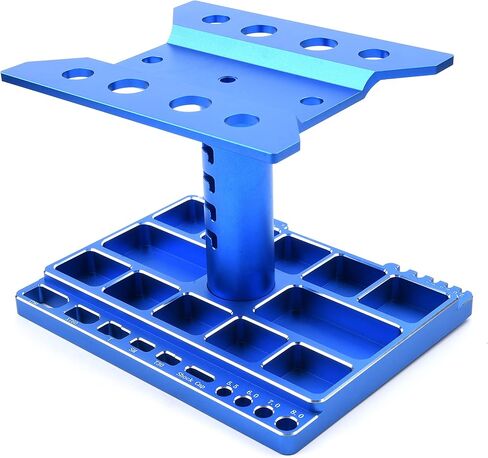 حامل سيارة يعمل بجهاز تحكم عن بعد متعدد الوظائف يدور 360 درجة بـ5 مستويات ارتفاع حامل اصلاح للسيارة والشاحنات والزاحفة 1/8 1/10 1/12 1/16 1/18 in Kuwait