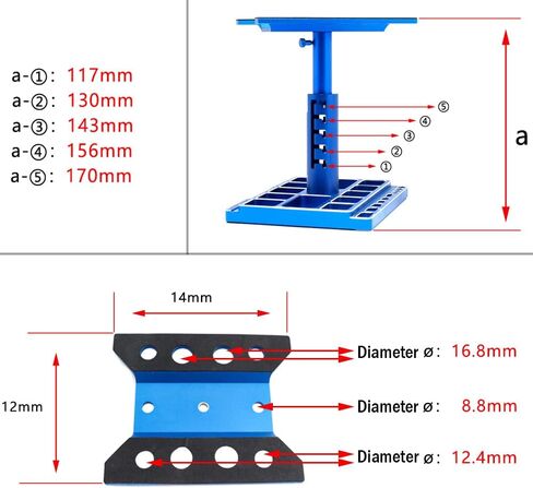 حامل سيارة يعمل بجهاز تحكم عن بعد متعدد الوظائف يدور 360 درجة بـ5 مستويات ارتفاع حامل اصلاح للسيارة والشاحنات والزاحفة 1/8 1/10 1/12 1/16 1/18 in Kuwait