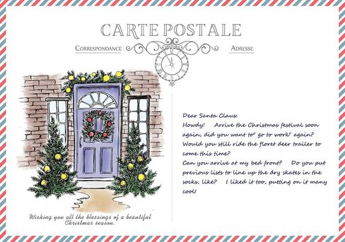 Christmas Clear Stamps for Card Making Decorative Xmas Theme Front Door Background Transparent Silicone Stamps for DIY Scrapbooking Supplies Embossing Paper Card Album Decoration Craft in Saudi Arabia