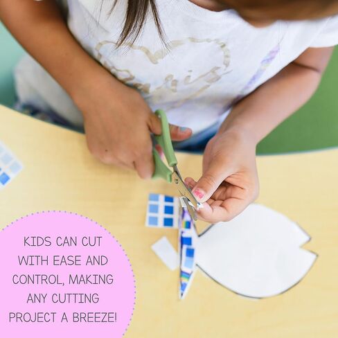 ECR4Kids ELR-13214 Cutting Edge TwinGrip Kid's Scissor Classpack for School Classrooms, Blunt Tip, Assorted in Kuwait
