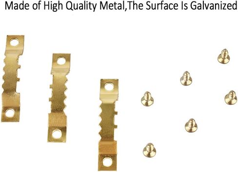 100 Piece Sawtooth Picture Frame Hanging Hangers + 200 Piece Screws, Photo Frame Hangers Kit for Art Photo Canvas Wall Mounting in Kuwait