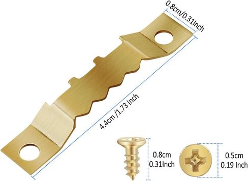 100 Piece Sawtooth Picture Frame Hanging Hangers + 200 Piece Screws, Photo Frame Hangers Kit for Art Photo Canvas Wall Mounting in Kuwait