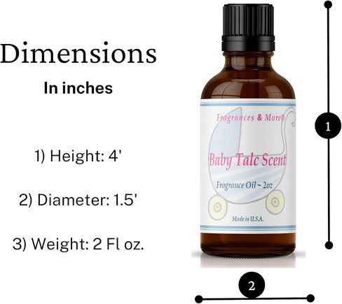 زيت بيبي تلك المعطر برائحة صنع الصابون والشموع، يستخدم مع موزع، يأتي في زجاجة كهرمانية سعة 59 مل مع قطارة يورو لسهولة التوزيع وليس من الزيوت العطرية. in Kuwait