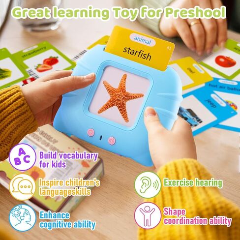 بطاقات فلاش ناطقة للأطفال الصغار 1 2 3 4 5 سنوات، 224 كلمة بصرية، ألعاب حسية للتوحد للأطفال المصابين بالتوحد، ألعاب مونتيسوري التعليمية، هدايا تعليمية لمرحلة ما قبل المدرسة للأطفال من سن 2 إلى 4 سنوات in Kuwait