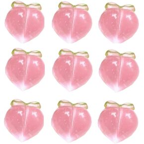 GSHLLO 20 Pcs Resin Fruit Charms Slime Nail Charms Flat Back Craft Charms Flatback Cabochons Buttons Embellishments for Scrapbooking Pencil Case Persimmons