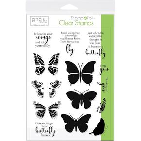 طوابع فراشة من Gina K. Designs for Therm O Web StampnFoil الشفافة in Kuwait