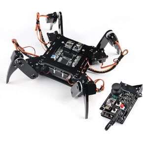 FREENOVE Quadruped Robot Kit with Remote (Compatible with Arduino IDE), App Remote Control, Walking Crawling Twisting Servo STEM Project in Kuwait