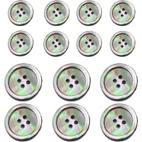 طقم مكون من 14 قطعة من بليزر بلون رمادي داكن من عرق اللؤلؤ وازرار بدلة - للبليزر والمعطف الرياضي والزي الموحد والجاكيت (رمادي دخاني) in Kuwait