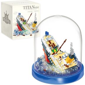 SATHIBI Titanic Building Set with LED Light, Titanic Toys Model Ship Kit Collectible Display, Creative Gift Toy for Adults Kids Teens Age 8+, Micro Building Blocks (1327 Pieces) in Kuwait