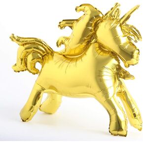 Self Stand steadily Unicorn Birthday Party Decorations Supplies Wedding Engagement Children's Day Foil Unicorn horse animal Balloons toy (Rainbow) in Kuwait