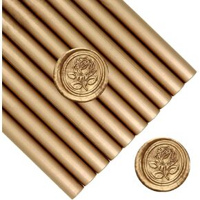 Pearl White Wax Sealing Sticks, ONWINPOR 10pcs Glue Gun Wax Seal Sticks for Wax Seal Stamp, Easy Melting Wax Seal Sticks for 0.43'' Glue Gun Wax Sealing Sticks (Pearl White)