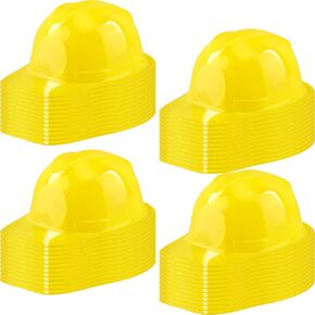 48 Pcs Kids Construction Party Hats Plastic Construction Worker Hard Hats Worker Caps Toys for Boys Girls Halloween Cosplay