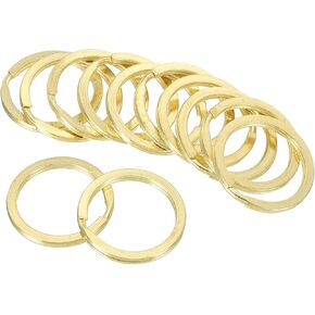 PATIKIL Key Rings for Keychain, 12 Pack 35mm Dia Pure Brass O Ring Round Flat Split Key Ring Loop Buckles for Leather Craft Purse Bag in Saudi Arabia