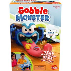 Gobble Monster Game - Save Your Toys from The Monster's Tongue Before It's Too Late - Includes 24-Piece Puzzle by Goliath