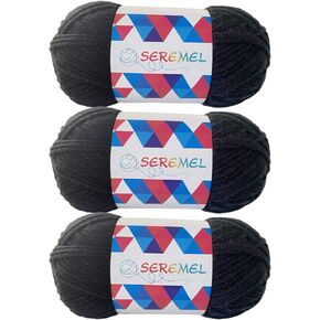 Crochet Yarn, 3PCS 50g/1.76OZ 142yd Acrylic Yarn for Crocheting and Knitting DIY Amigurumi Yarn(Yellow)