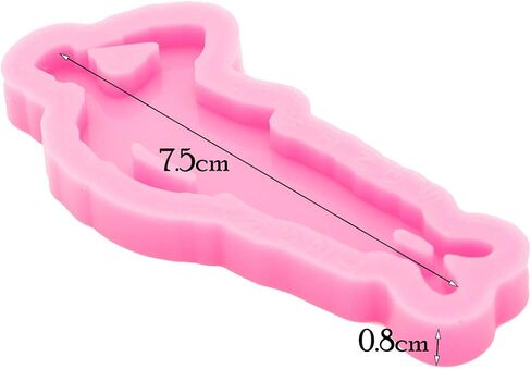 Shiny Glossy Squatting Soldier Shape Keychain Silicone Mold with Hole Candy Crystal Mold Necklace Jewelry Epoxy Resin Mold Resin Crafting Molds for Luggage Tag Pendant in Kuwait