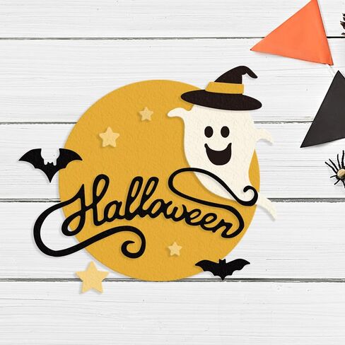 قوالب قطع Hello Halloween Ghost، إطار نافذة ورقة اليقطين الخفافيش، قطع معدنية منقوشة على شكل استنسل لصناعة البطاقات، صناعة الورق، سجل القصاصات وألبوم الحرف اليدوية DIY، بطاقة ورقية لديكور الهالوين in Kuwait