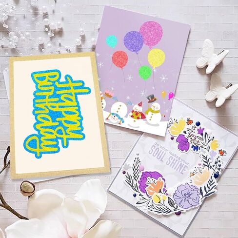 2 حزمة عيد ميلاد المعادن قطع يموت الاستنسل، MIKIMIQI DIY الحرفية المعدنية سكرابوكينغ يموت تخفيضات عيد ميلاد سعيد بالون النقش قالب الاستنسل لصنع بطاقة سكرابوكينغ الحرفية ورقة ديكور in Saudi Arabia