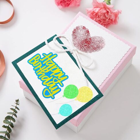 2 حزمة عيد ميلاد المعادن قطع يموت الاستنسل، MIKIMIQI DIY الحرفية المعدنية سكرابوكينغ يموت تخفيضات عيد ميلاد سعيد بالون النقش قالب الاستنسل لصنع بطاقة سكرابوكينغ الحرفية ورقة ديكور in Saudi Arabia