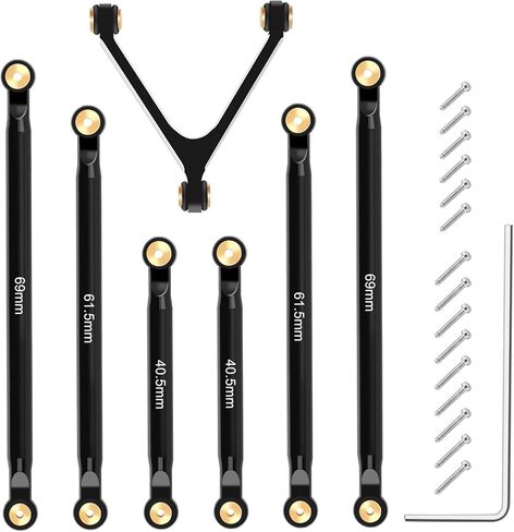 AIMROCK Alloy Chassis Suspension Rod Links Set for Axial SCX24 Deadbolt B-17 Betty RC Crawler 1/24 4WD Truck Upgrade Parts in Kuwait