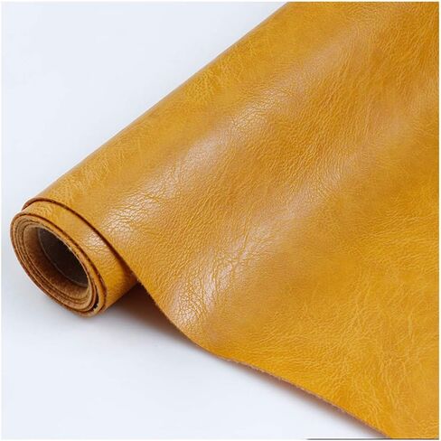 Solid Color PU Synthetic Leather Fabric Vintage Texture Faux Leather Sheets for Sewing Crafting DIY Projects, 100x138cm(39''x54'') Leatherette Material (Color : Beigem) in Saudi Arabia