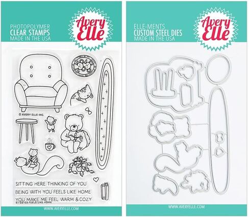 Avery Elle - Feels Like Home - مجموعة ختم وقالب مشهد مريح مع جيب تخزين in Kuwait