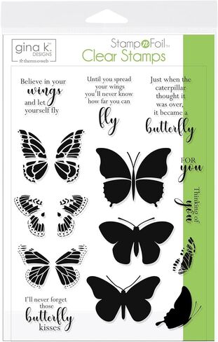 طوابع فراشة من Gina K. Designs for Therm O Web StampnFoil الشفافة in Kuwait