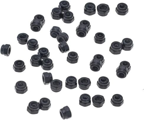 URCMax 50Pcs Wheel Lock Nuts M2 Nylon Self Tightening for AXIAL SCX24 AXI90081 1/24 RC Crawler Car Truck in Kuwait