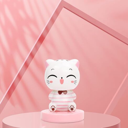 YGMONER Bobbleheads Pink Cat Decorations Car Dashboard Dancer High 3.7" Solar Powered Shaking Toy in Kuwait