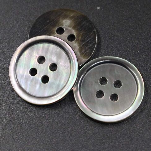 طقم مكون من 14 قطعة من بليزر بلون رمادي داكن من عرق اللؤلؤ وازرار بدلة - للبليزر والمعطف الرياضي والزي الموحد والجاكيت (رمادي دخاني) in Kuwait