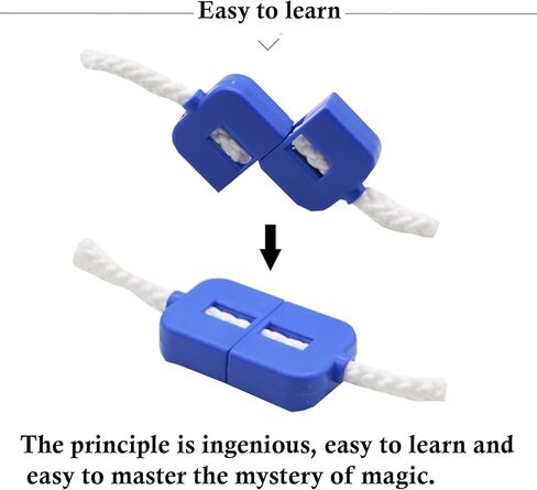 Sumrica Magic 7 قطع حبل استعادة الخدع السحرية الممتعة - حبل متعرج سحري سهل القيام به مع التعليمات (أزرق) 2.56 × 1.54 بوصة in Kuwait