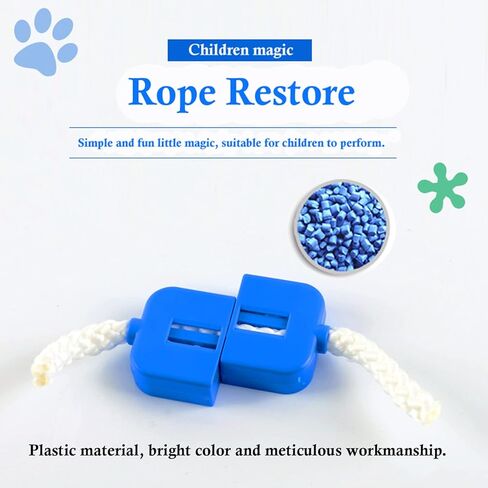 Sumrica Magic 7 قطع حبل استعادة الخدع السحرية الممتعة - حبل متعرج سحري سهل القيام به مع التعليمات (أزرق) 2.56 × 1.54 بوصة in Kuwait