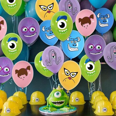 48Pcs Monster Inc Balloon Party Decorations 6 Styles Colorful Monster Themed Latex Balloons Bunch for Boys Girls Birthday Monster Inc Party Supplies in Kuwait