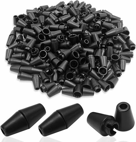 ديلاند 120 قطعة من مشابك الامان البلاستيكية الى الابزيم، مشبك ربط الحبل الى الابزيم، مشبك ربط الحبل للقلادة والاساور والمجوهرات وفصل الابزيم (اسود)، اسود، M in Kuwait