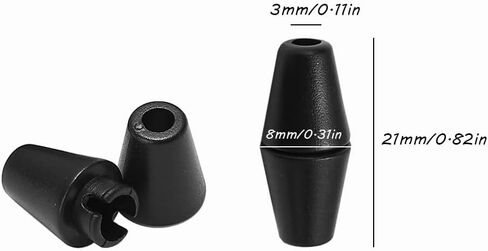 ديلاند 120 قطعة من مشابك الامان البلاستيكية الى الابزيم، مشبك ربط الحبل الى الابزيم، مشبك ربط الحبل للقلادة والاساور والمجوهرات وفصل الابزيم (اسود)، اسود، M in Kuwait