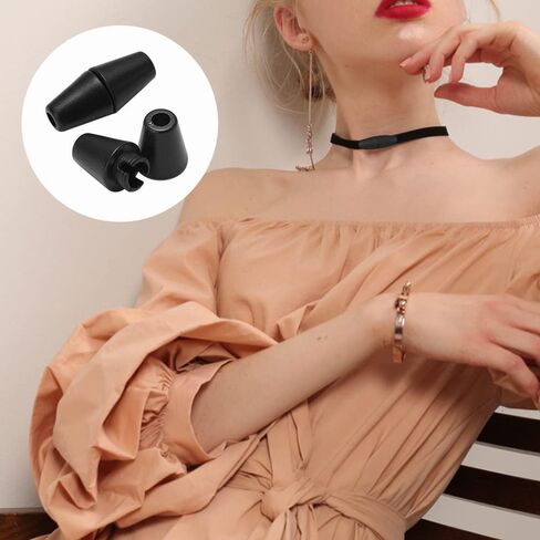 ديلاند 120 قطعة من مشابك الامان البلاستيكية الى الابزيم، مشبك ربط الحبل الى الابزيم، مشبك ربط الحبل للقلادة والاساور والمجوهرات وفصل الابزيم (اسود)، اسود، M in Kuwait