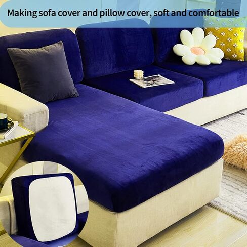 2 Yards Stretch Velvet，90% Polyester 10% Spandex | 152.4 cm Wide，Sold by Yard, extensive for Sewing Garments, Ceremonial Robe, Dresses, Skirts, Ornaments, Crafts and More (Blue, Size 2) in Kuwait