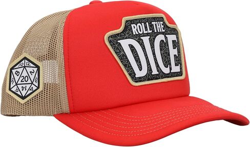 Dungeons & Dragons Roll The Dice Men's Red Foam Trucker Hat in Saudi Arabia