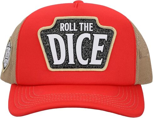 Dungeons & Dragons Roll The Dice Men's Red Foam Trucker Hat in Saudi Arabia
