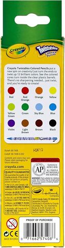 Crayola Twistables Colored Pencils, Gift for Kids, 12ct in Saudi Arabia