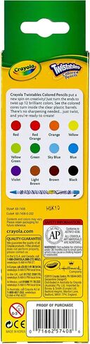 Crayola Twistables Colored Pencils, Gift for Kids, 12ct in Saudi Arabia