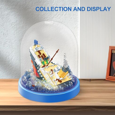 SATHIBI Titanic Building Set with LED Light, Titanic Toys Model Ship Kit Collectible Display, Creative Gift Toy for Adults Kids Teens Age 8+, Micro Building Blocks (1327 Pieces) in Kuwait