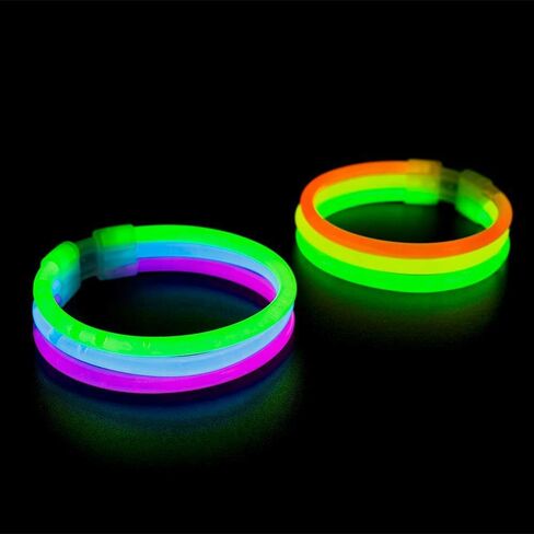 100 Ultra Bright Glow Sticks Party pack - 205 pcs Glow in The Dark Party Supplies Pack - 8" Glowsticks Party Favors with Bracelets Necklaces Glasses and more in Kuwait
