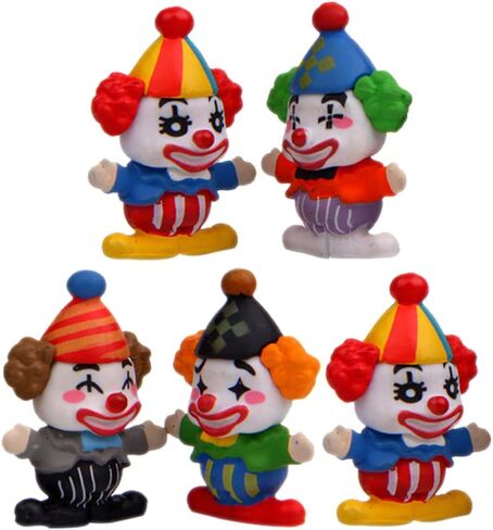 تويفيان لعبة مهرج لتزيين الطاولة من كرنفال، مجسمات مهرج صغيرة لديكور المهرج، دمية مهرج صغيرة ذات مناظر طبيعية صغيرة، اكسسوارات مهرج in Kuwait