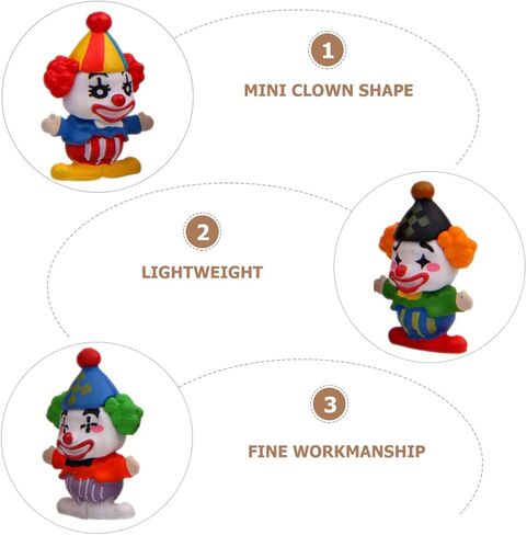 تويفيان لعبة مهرج لتزيين الطاولة من كرنفال، مجسمات مهرج صغيرة لديكور المهرج، دمية مهرج صغيرة ذات مناظر طبيعية صغيرة، اكسسوارات مهرج in Kuwait