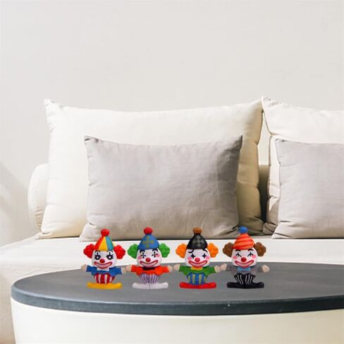 تويفيان لعبة مهرج لتزيين الطاولة من كرنفال، مجسمات مهرج صغيرة لديكور المهرج، دمية مهرج صغيرة ذات مناظر طبيعية صغيرة، اكسسوارات مهرج in Kuwait