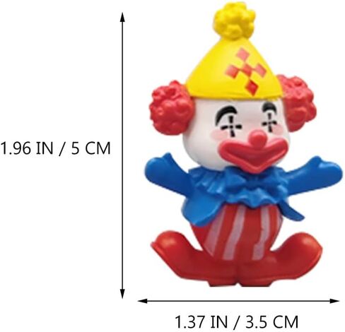 تويفيان لعبة مهرج لتزيين الطاولة من كرنفال، مجسمات مهرج صغيرة لديكور المهرج، دمية مهرج صغيرة ذات مناظر طبيعية صغيرة، اكسسوارات مهرج in Kuwait